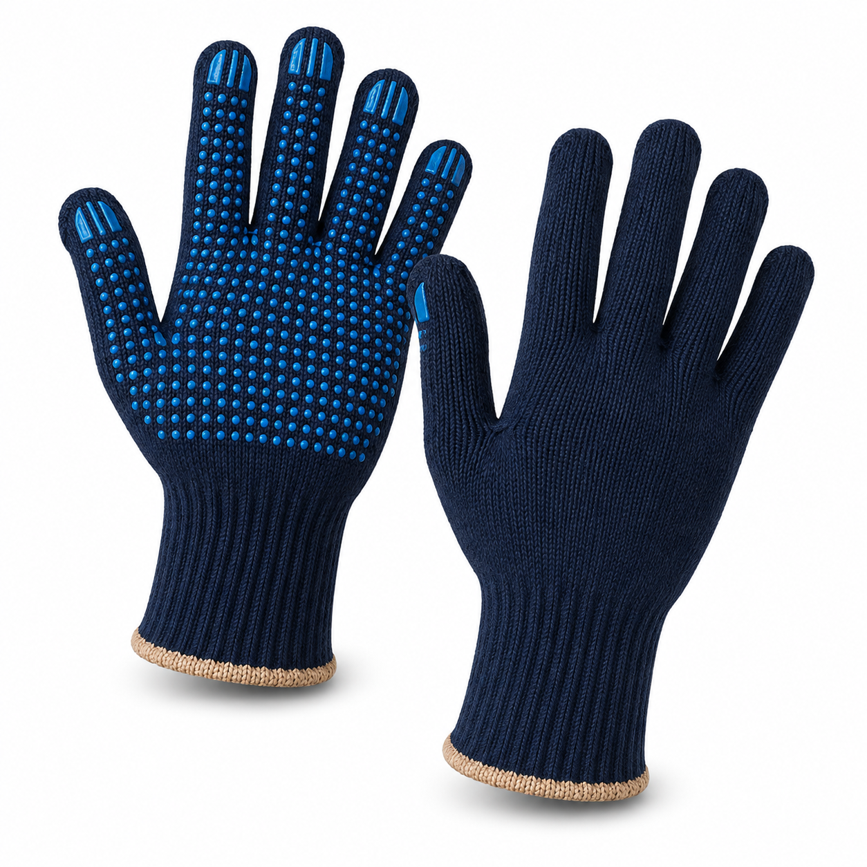 PVC Dotted Poly Cotton Gloves 1 best poly cotton dotted gloves in india