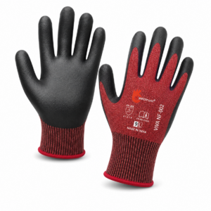 JAYA 15NMF-002C CR-F High Cut-Resistant Micro Foam Nitrile Safety Gloves with Thumb Reinforcement