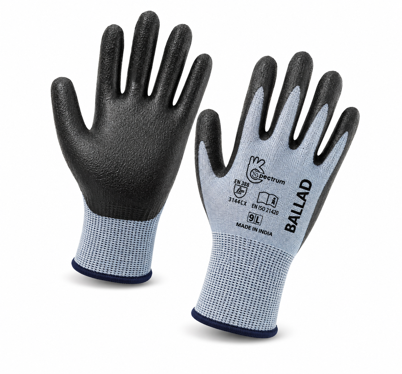 BALLAD CR-4 – Advanced Nitrile Coated Glove with Superior Cut & Chemical Resistance 1 BALLAD 13N-029 CR-4 advanced nitrile coated glove with cut and chemical resistance for industrial safety