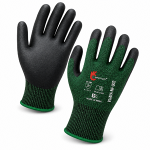 VIJAYA 13NMF-002C CR-4 Cut-Resistant Micro Foam Nitrile Gloves with Thumb Crotch Protection