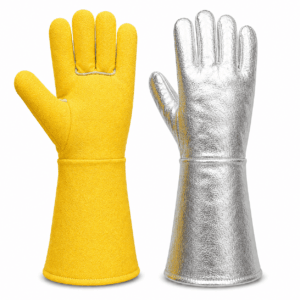 Palm Aramid Gloves with Aluminized Palm Rest – Heat Resistant up to 1000°C for Industrial Use
