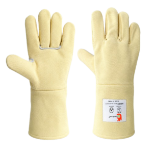 Full Aramid Heat Resistant Gloves for Industrial Safety – Flame and Heat Protection up to 350°C