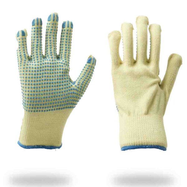 PVC dotted grip on Ashoka Cut Resistant Gloves for enhanced handling in oily or wet industrial environments