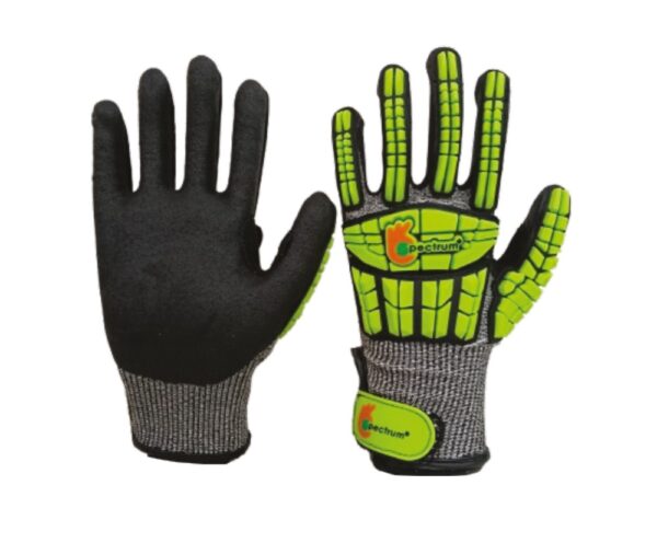 DEVA 13SN-020 I002C CR-F steel-reinforced impact resistant sandy nitrile gloves