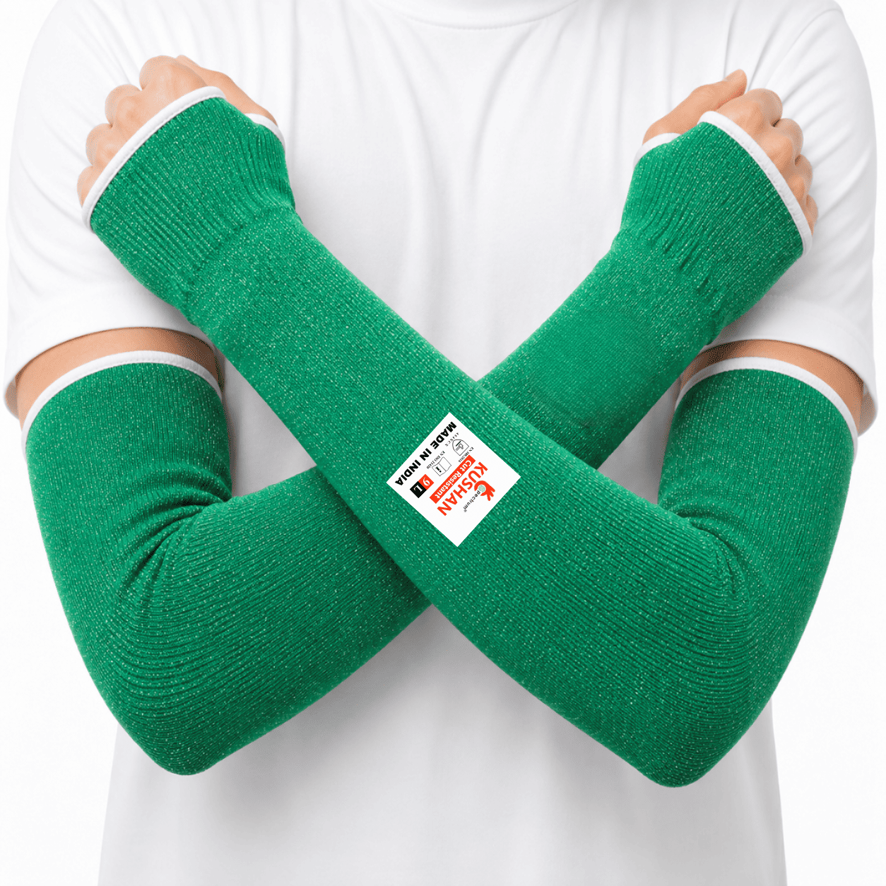 KUSHAN CR-5 Arm Cover – Ultra-Flexible Cut Resistant Sleeve with Superior Fit 1 "KUSHAN CR-5 arm cover – ultra-flexible cut-resistant sleeve for industrial safety"