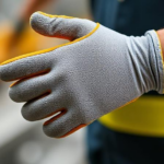 Nitrile-coated gloves used in modern manufacturing environments