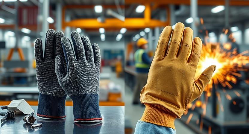 Comparison of cut-resistant gloves vs. heat-resistant gloves for industrial safety and hand protection in 2025