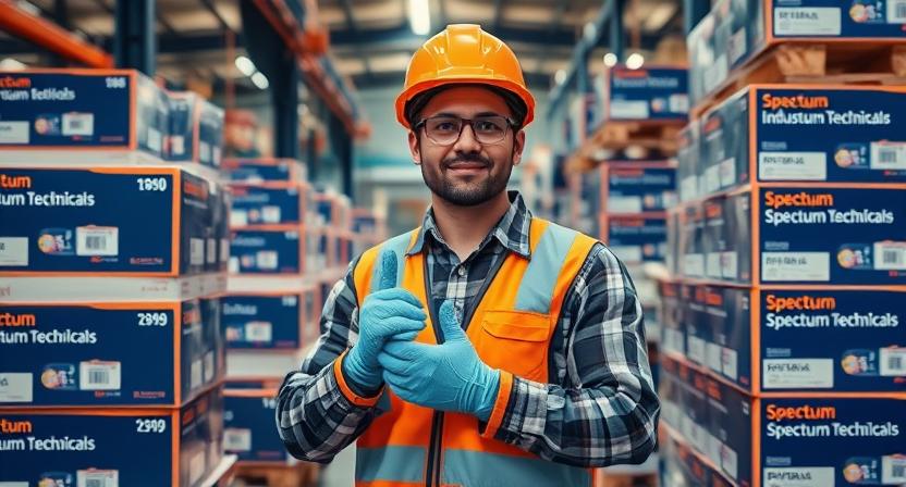 Industrial gloves distributor India – Spectrum Technicals supplying bulk safety gloves to factories and suppliers