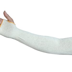Poly-cotton knitted arm cover with thumb hole for industrial safety