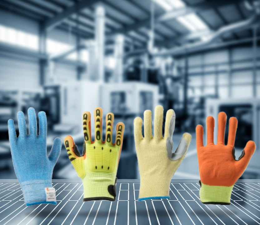 Cut-resistant safety gloves for industrial use