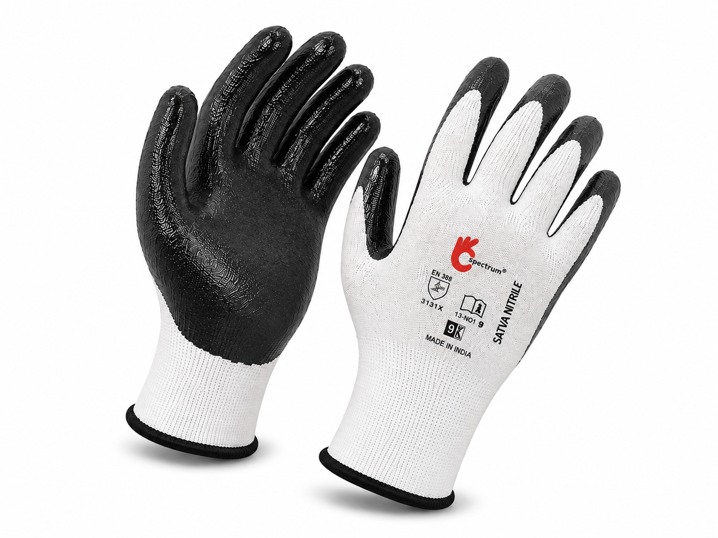 SATVA - Bio-Degradable Gloves 2 SATVA nitrile coated biodegradable gloves for chemical resistance – Spectrum